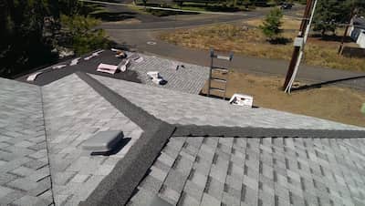 Roofing project at Ashland home.